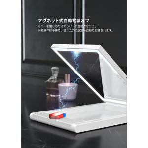 立ち上がる 折りたたみLEDミラー 卓上ミラー...の詳細画像5
