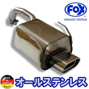 FOX フォックス オールステンレスマフラー（リアマフラー） FIAT 500用 135ｘ80mm オーバル 斜め