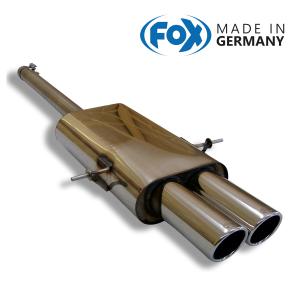 FOX フォックス オールステンレスマフラー（リアマフラー） MINI ミニ (R56) クーパーS用 90mm 斜め ダブル
