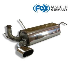 FOX フォックス オールステンレスマフラー （リアマフラー） PEUGEOT 206 RC用 135×80mm フラットオーバル 斜めの商品画像