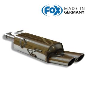 FOX フォックス オールステンレスマフラー （リアマフラー） PEUGEOT RCZ (6AT車) 1.6用 106ｘ71mm オーバル 斜め ダブルの商品画像