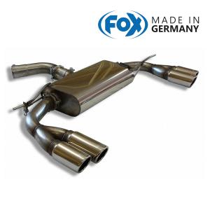 FOX フォックス オールステンレスマフラー （リアマフラー） VOLKSWAGEN ザビートル (ハッチバック) 2.0用 80mm 斜め ダブル 左右の商品画像