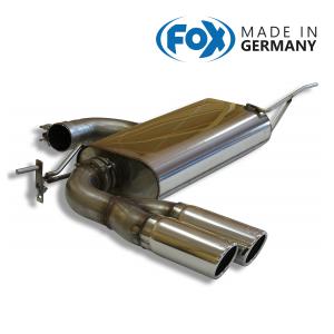 FOX フォックス オールステンレスマフラー （リアマフラー） VOLKSWAGEN The Beetle/ザビートル (ハッチバック) 1.2 (前期) 用 80mm 斜め ダブルの商品画像
