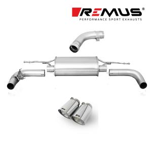 REMUS レムス リアマフラー TTクーペ 2.0TFSI (FF) ('15-)用 Φ102 アングル ストレートカット 左右 (品番：045014 0000+045014 1500+0026 70SGR)｜SPORT EXHAUST SHOP ALPHA