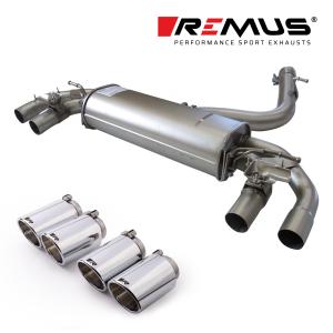 REMUS レムス リアマフラー ゴルフ7 R用 Φ102 アングル ダブル 左右 (品番：956014 0500+0046 70SR)