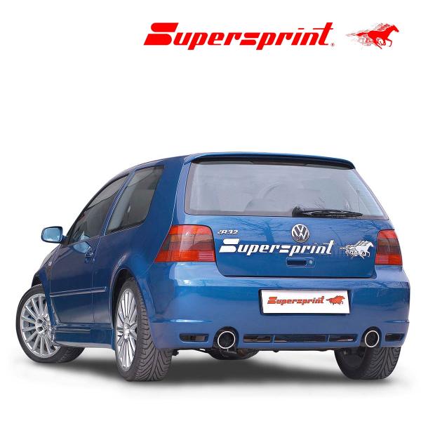 Supersprint リアマフラー Volkswagen ゴルフ4 R32 2ドア車 ○-○100...