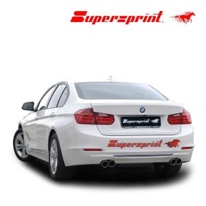 Supersprint センターマフラー+リアマフラー BMW F30 320iセダン (2012