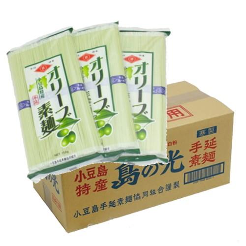オリーブ素麺 5束入りパックが36個入 島の光 小豆島産の良質なオリーブ果実が麺生地に練り込まれた、...