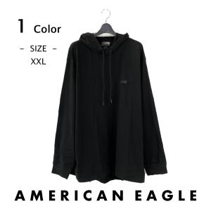 AMERICAN EAGLE アメリカンイーグル パーカー フード ロング Tシャツ ロンT 大きい...