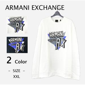 A|X ARMANI EXCHANGE アルマーニエクスチェンジ ロゴ クルーネック スウェット トップス 大きいサイズ｜alpha-shop
