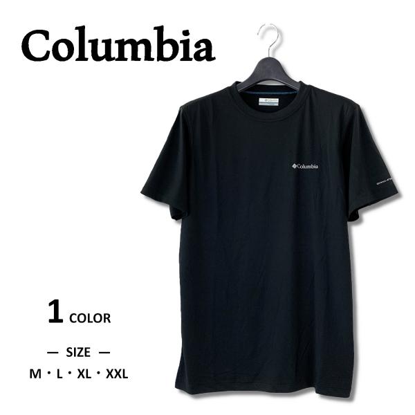 Columbia メンズ トップス 半袖 Tシャツ ブラック シンプル インナー ハイキング アクテ...