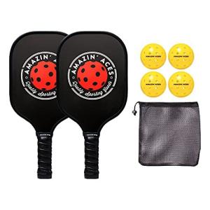 - Amazin' Aces Pickleball Paddle Bundle Set Includes Two Graphite P