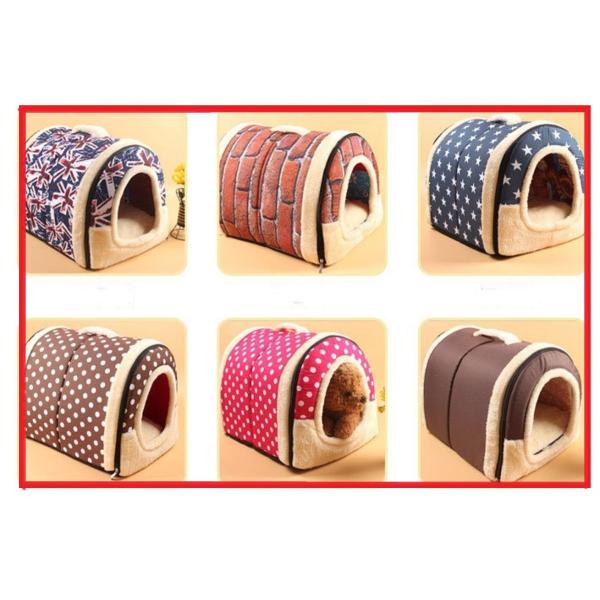 ペットハウス 犬 猫 ベッド ドーム型 ハウス 室内 犬小屋 キャットハウス 折りたたみ式 2WAY...