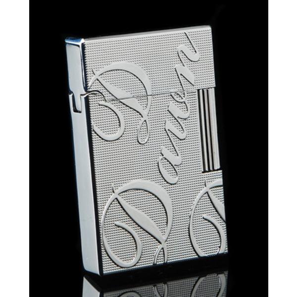 Derui ライター 銀色一色　筆記体文字柄　シルバー メタル製 海外ブランド 高級ガスライター 　...