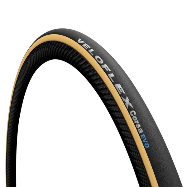 VELOFLEX Corsa EVO ベージュサイド WO(クリンチャー) 700x25C ベロフレ...