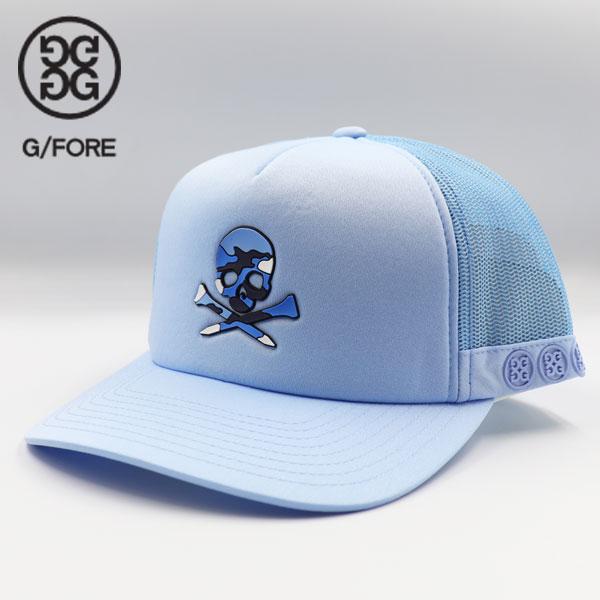G FORE ゴルフキャップ メッシュ / スナップバック カモ スカル ＆ ティー / ジーフォア...