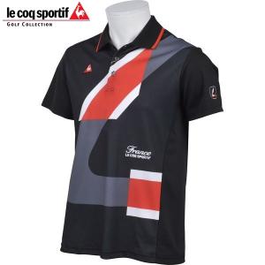 （クリアランス！） ルコックスポルティフ le coq sportif ゴルフ  メンズ  半袖 シャツ QGMLJA13 BK00 ブラック 18sscz