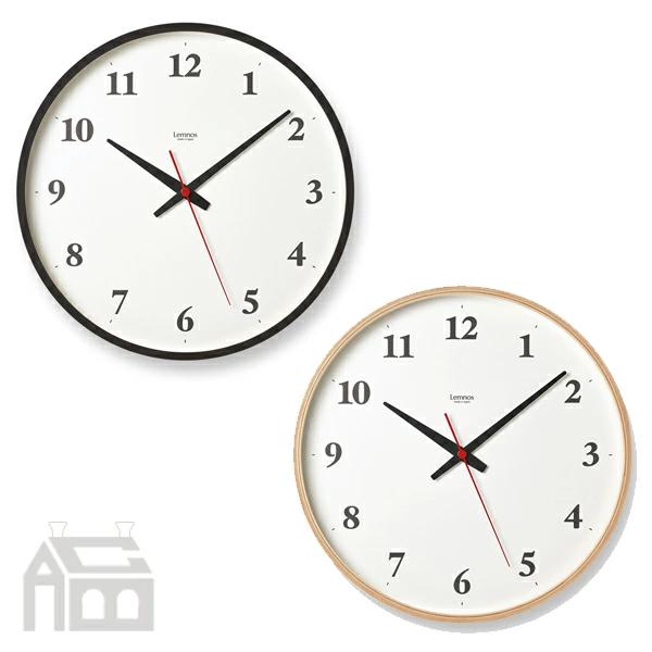 Lemnos レムノス Plywood clock LC21-06W 電波時計 掛け時計/インテリア...