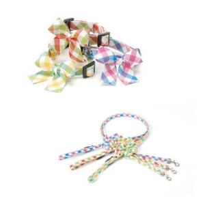 Amo.k キュートチェック　首輪＆リードセット　Lサイズ 910030　ポイント10倍