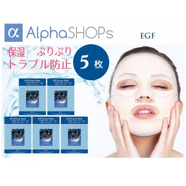 フェイスマスク シートパック 【EGF 5枚セット】エッセンスマスク 韓国コスメ MIJIN(ミジン...