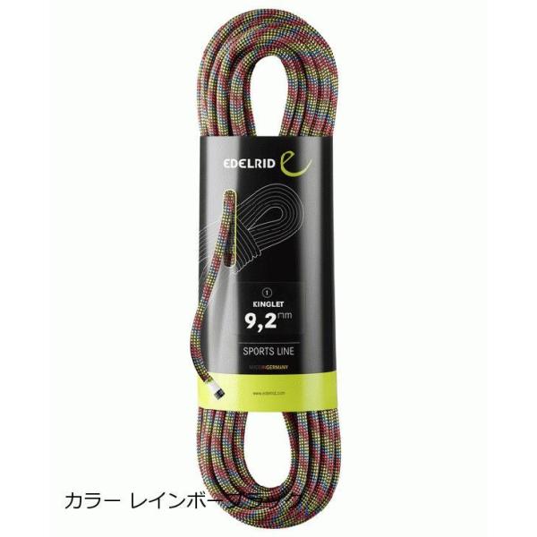 エーデルリッド （Edelrid）　キングレット　9.2ｍｍ 80m カラー レインボーブラック