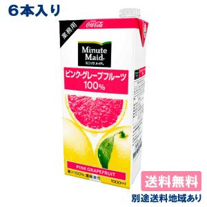 コカ コーラ ミニッツメイド ピンクグレープフルーツ100 紙パック 1L x 6本   別途送料地域あり