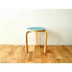 Artek Stool60 50s Blue linoleum / アアルト｜also