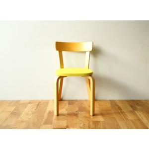 Artek Chair69 60s-70s-Yellow-a / Alvar aalto｜also