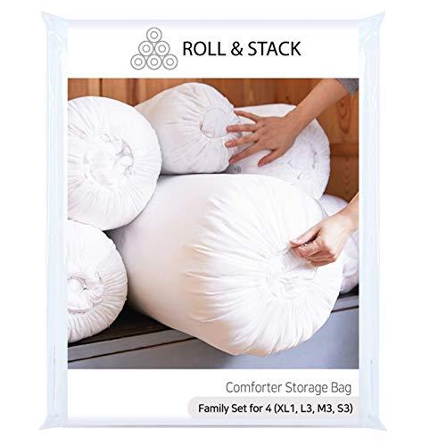 Roll&amp;Stack ロールアンドスタック ふとん収納袋 - 4人家族 (XL1 L3 M3 S3)...