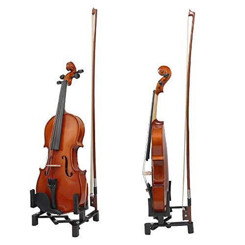 バイオリンスタンド 弓用のホルダー付き 折りたたみ 調整可能,バイオリンロジン付き Violin S...