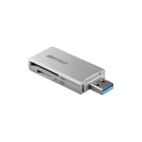 バッファロー BUFFALO USB3.0 microSD/SDカード専用カードリーダー シルバー ...