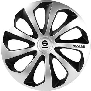 SPARCO CORSA ホイールカバー シシリア 14インチ シルバー*ブラック SPC1473SVBK_J｜alt-mart