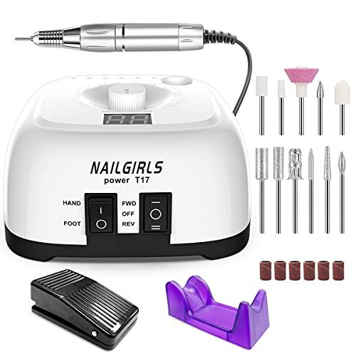 NAILGIRLS　電動ネイルマシン　11個のビット　ネイルマシン　卓上式 電動ネイルケアキット　ネ...