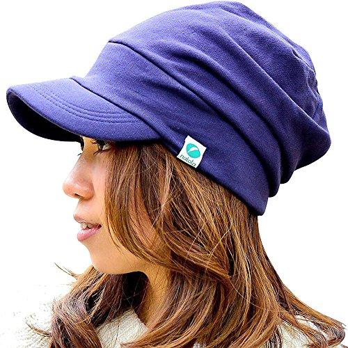 [ナコタ] スウェット キャスケット 帽子 レディース メンズ 大きいサイズ 深め つば広 UV 紫...