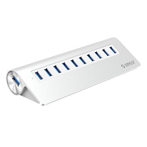 ORICO USB3.0 ハブ 10ポート 高放熱 アルミ USBハブ 12V3A電源付き5Gbps...