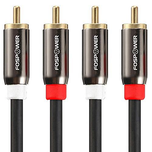 FosPower (0.9m) 2RCA * 2RCA (赤/白) オス-オス ステレオ オーディオ...