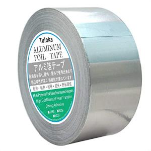 Tuloka アルミテープ、50mm幅 25mアルミ箔粘着テープ 耐熱性 防湿性｜alt-mart