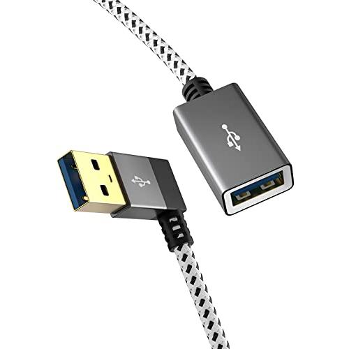 USB 3.0延長ケーブル,CableCreation 左角USB 3.0 A(オス) - (メス)...