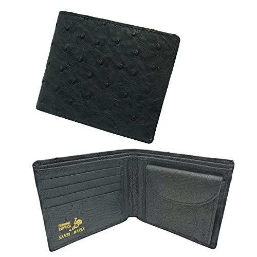 [サンタマリア] オーストリッチ 財布 メンズ 無双 二つ折り 大容量 カード入れ 小銭入れ付き