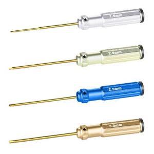 NEEWER 窒化チタン　TiNi六角ドライバーレンチ4点セット　1.5mm/2mm/2.5mm/3...