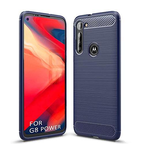 Moto G8 Power ケース YEZHU 炭素繊維カバー TPU 保護 軽量 弾力性付き衝撃吸...