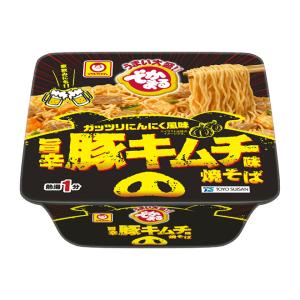 「12個」でかまる　旨辛豚キムチ味焼きそば　148g×12個×1箱　ガッツリにんにく風味　マルちゃん