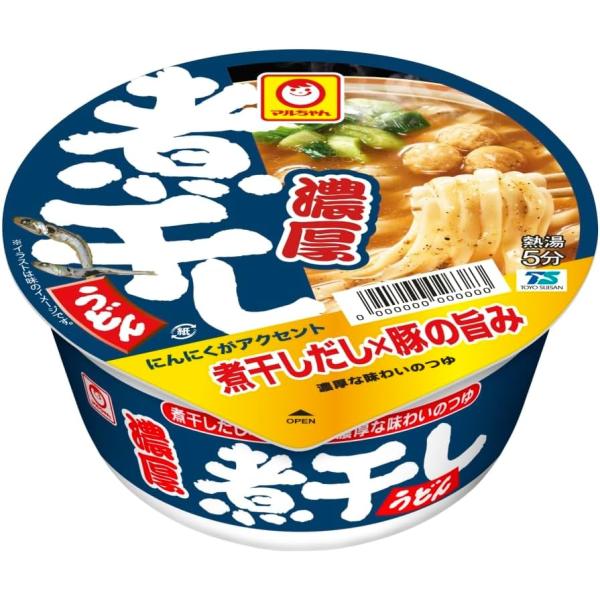 【超セール】「12個」 マルちゃん 濃厚煮干しうどん 86g×12個×1箱 東洋水産 カップ麺 魚介...