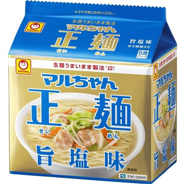 【新春セール】「30個」 マルちゃん正麺 旨塩味 5食パック ×6個×1箱 東洋水産 袋麺 インスタ...