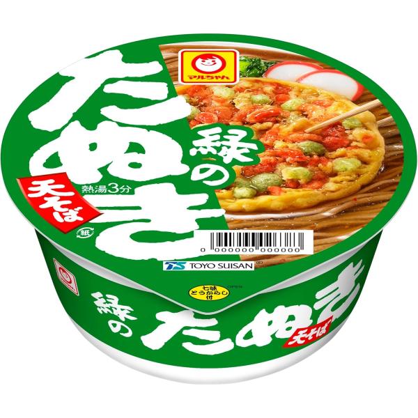 【BFセール】「12個」 マルちゃん 緑のたぬき天そば 東101g×12個×1箱 東洋水産 カップそ...