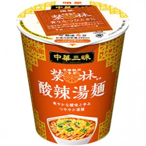 「12個」明星 中華三昧タテ型 赤坂榮林 酸辣湯麺　66g×12個×1箱