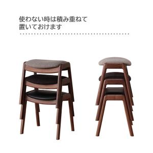 スツール クヴィスト ウォールナット PVC張...の詳細画像2