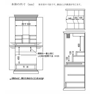 仏壇 コリドール 幅56cm 高さ149cm ...の詳細画像3