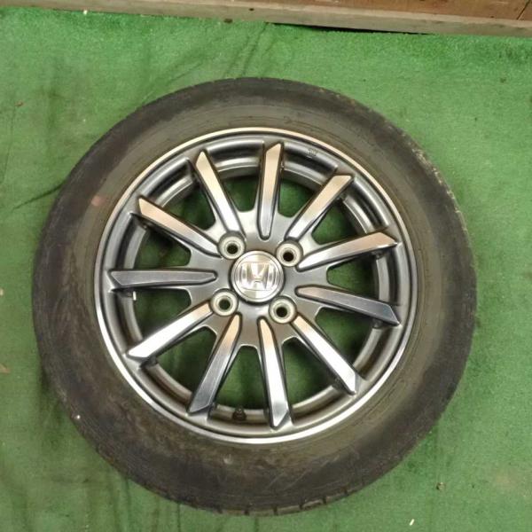 平成27年 N-WGN カスタム JH1 前期 純正 アルミホイール タイヤ1 本 4穴 DUNLO...