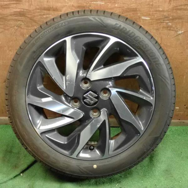 令和元年 ワゴンR ハイブリッド HV MH55S 前期 純正 アルミホイール タイヤ 1本 4穴 ...